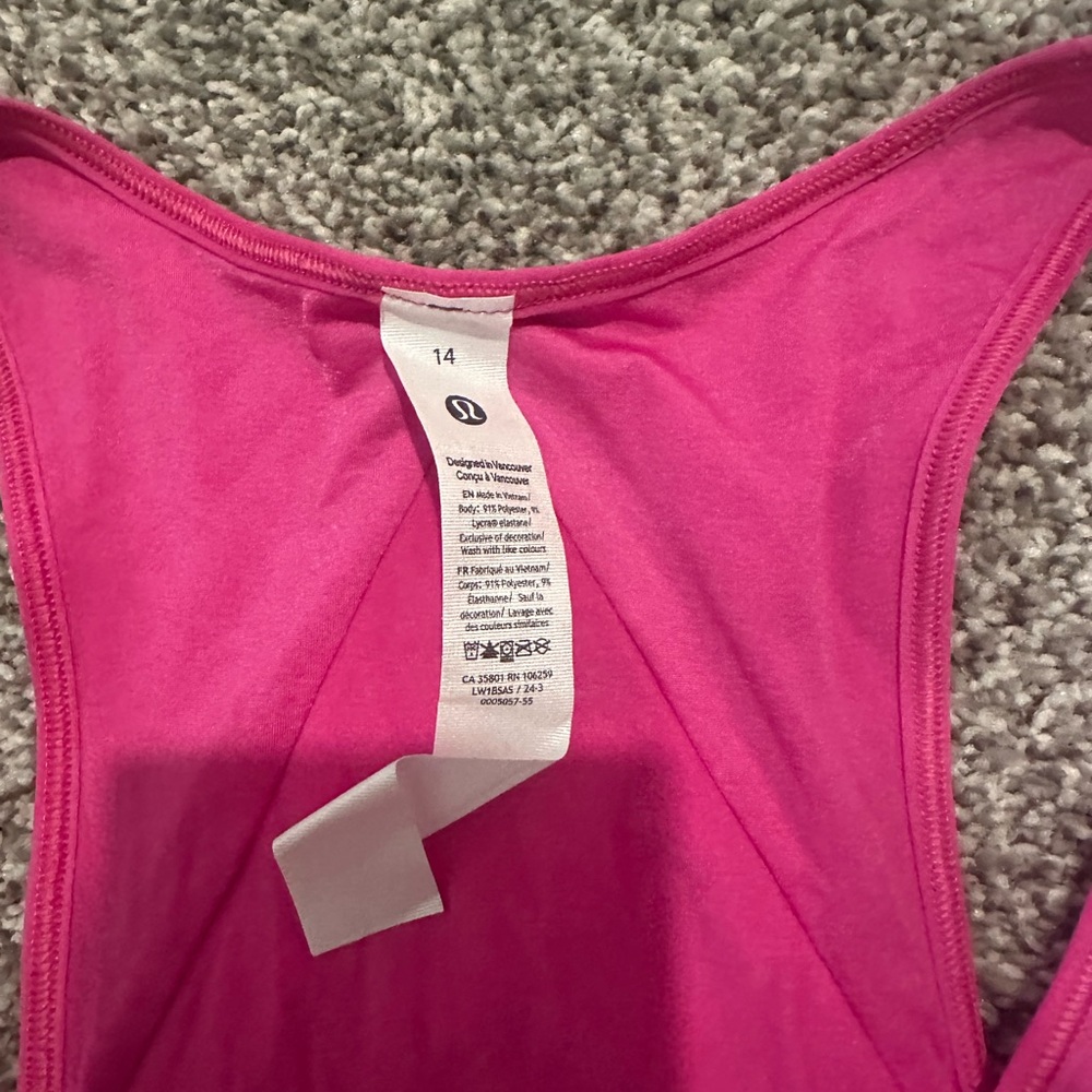 lululemon athletica Hot Pink Racerback Tank - Picture 2 of 3